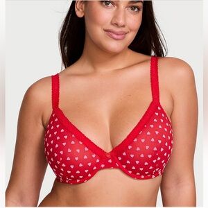 Victoria's Secret Red Heart Bra Full Coverage
